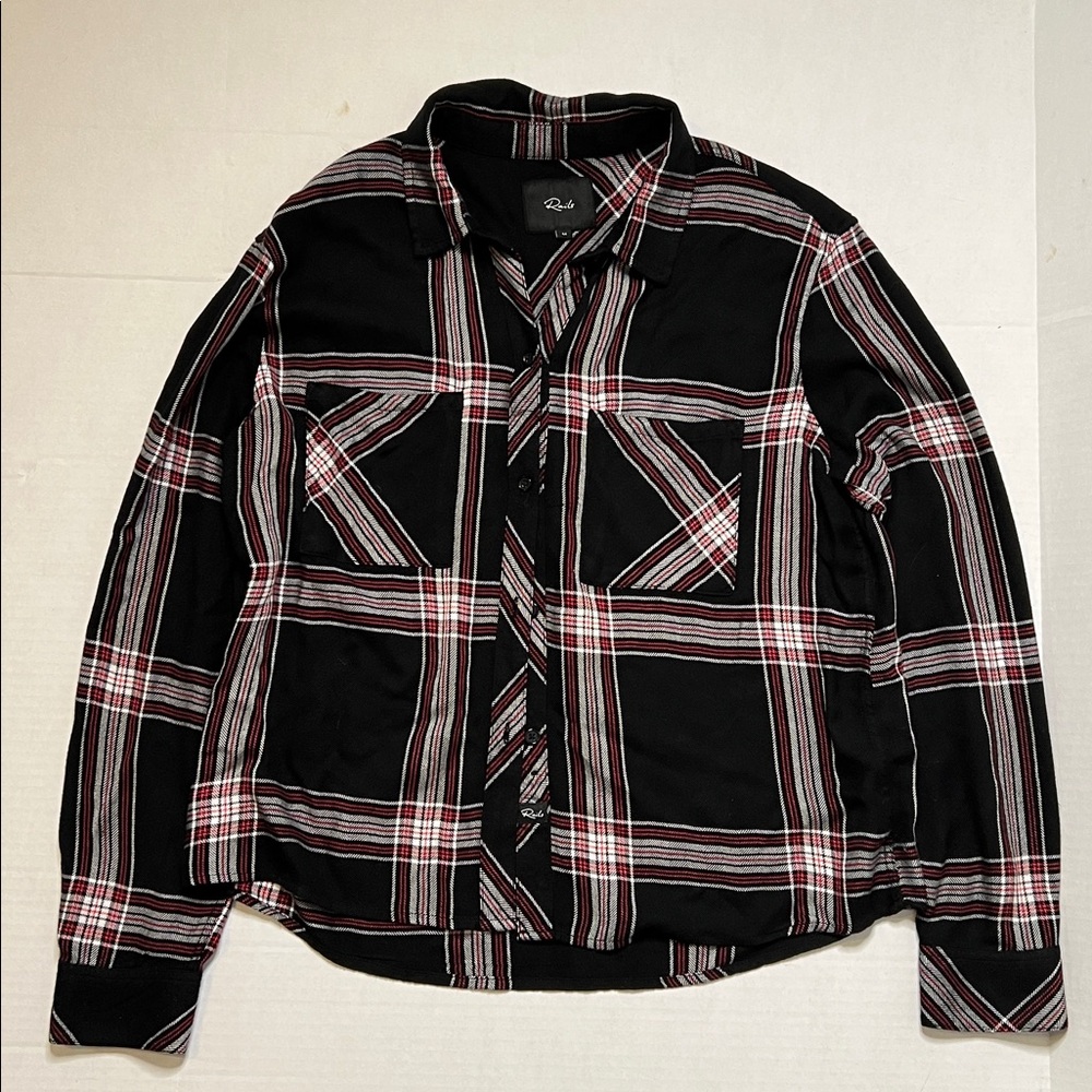 Rails Hunter Plaid  Women's Shirt Size medium with pockets black red white